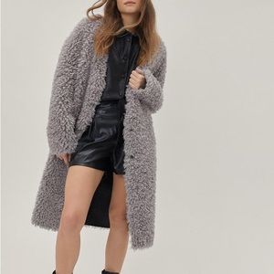 Nasty Gal ‘Shaggy Borg’ Faux Fur Longline Coat
